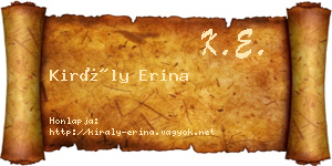 Király Erina névjegykártya